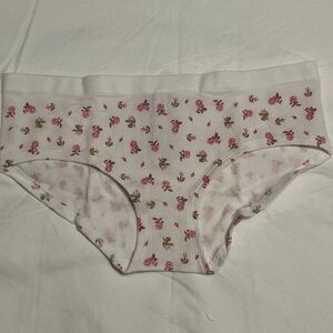 Victoria's Secret White and Pink Floral Panties
